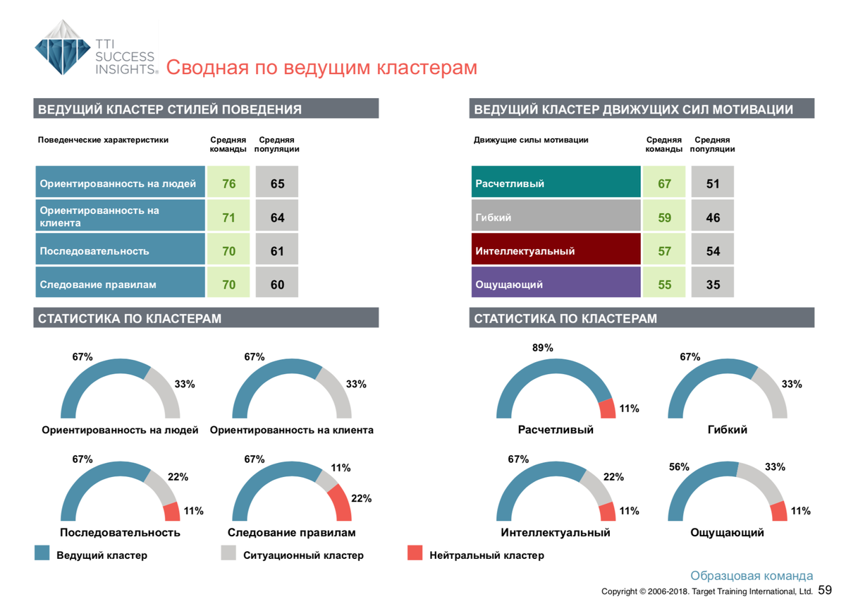 Расшифровка по методу DISC — командный отчёт Talent Insights — II. С чего начать анализ команды по методу DISC?